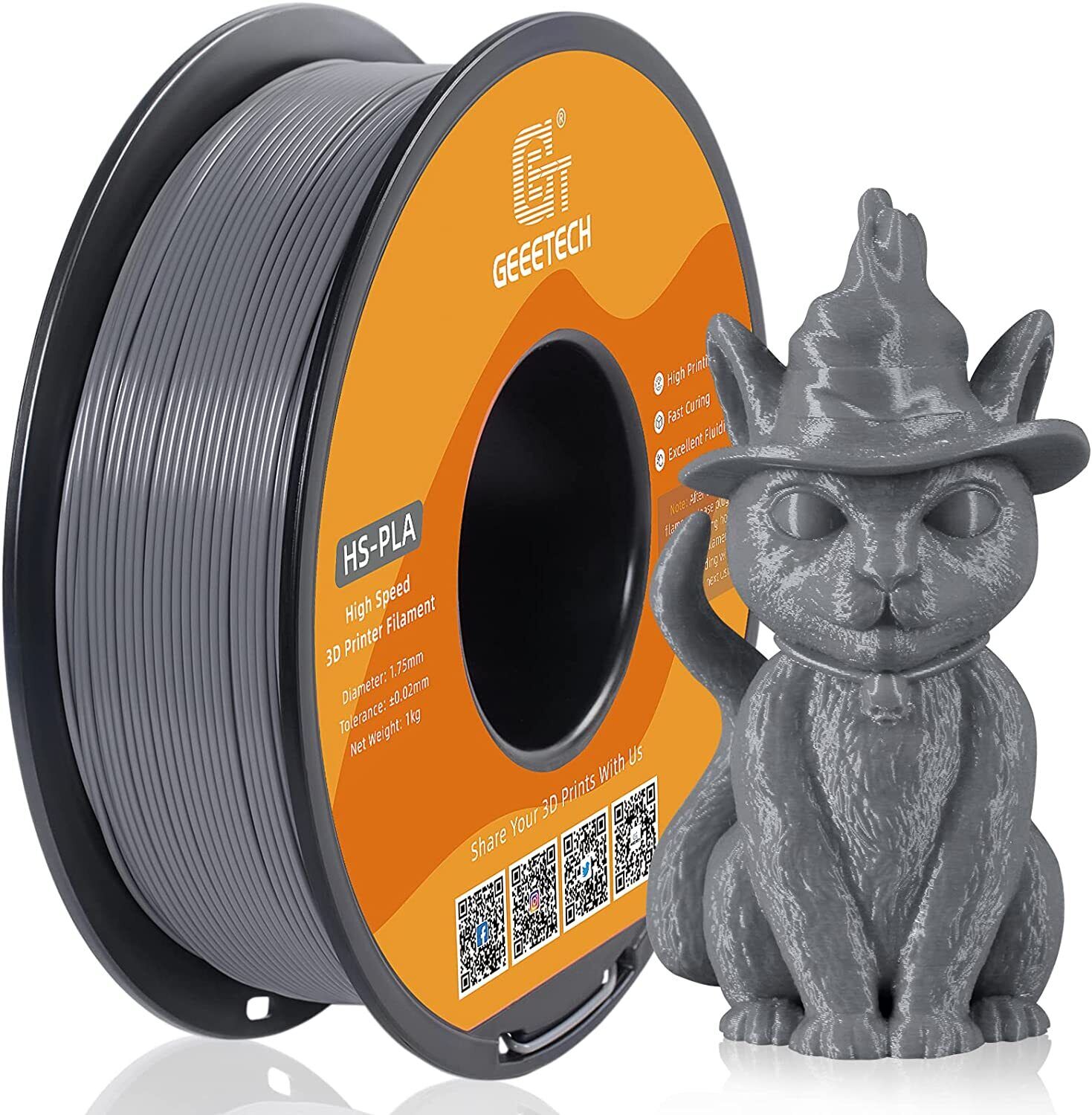NEW GEEETECH 3D Printer Filament 1.75MM 1KG PLA/TPU/ABS+/PETG/Silk/Matte/HS-PLA - Afbeelding 118 van 298