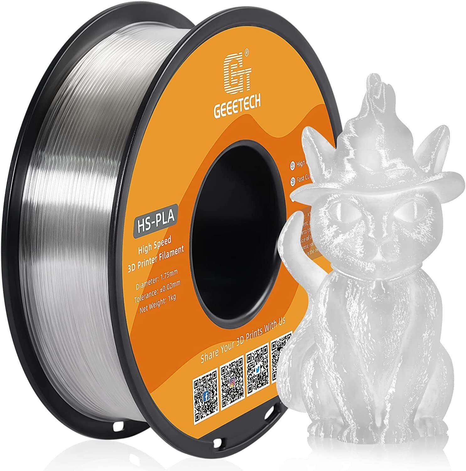 NEW GEEETECH 3D Printer Filament 1.75MM 1KG PLA/TPU/ABS+/PETG/Silk/Matte/HS-PLA - Afbeelding 119 van 298