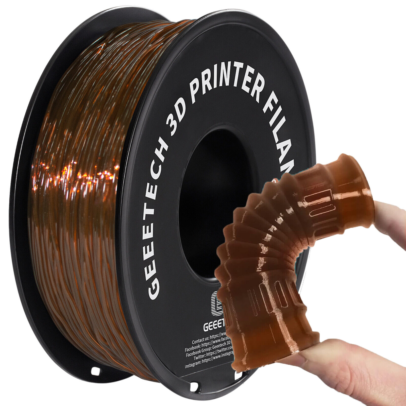 NEW GEEETECH 3D Printer Filament 1.75MM 1KG PLA/TPU/ABS+/PETG/Silk/Matte/HS-PLA - Afbeelding 124 van 298