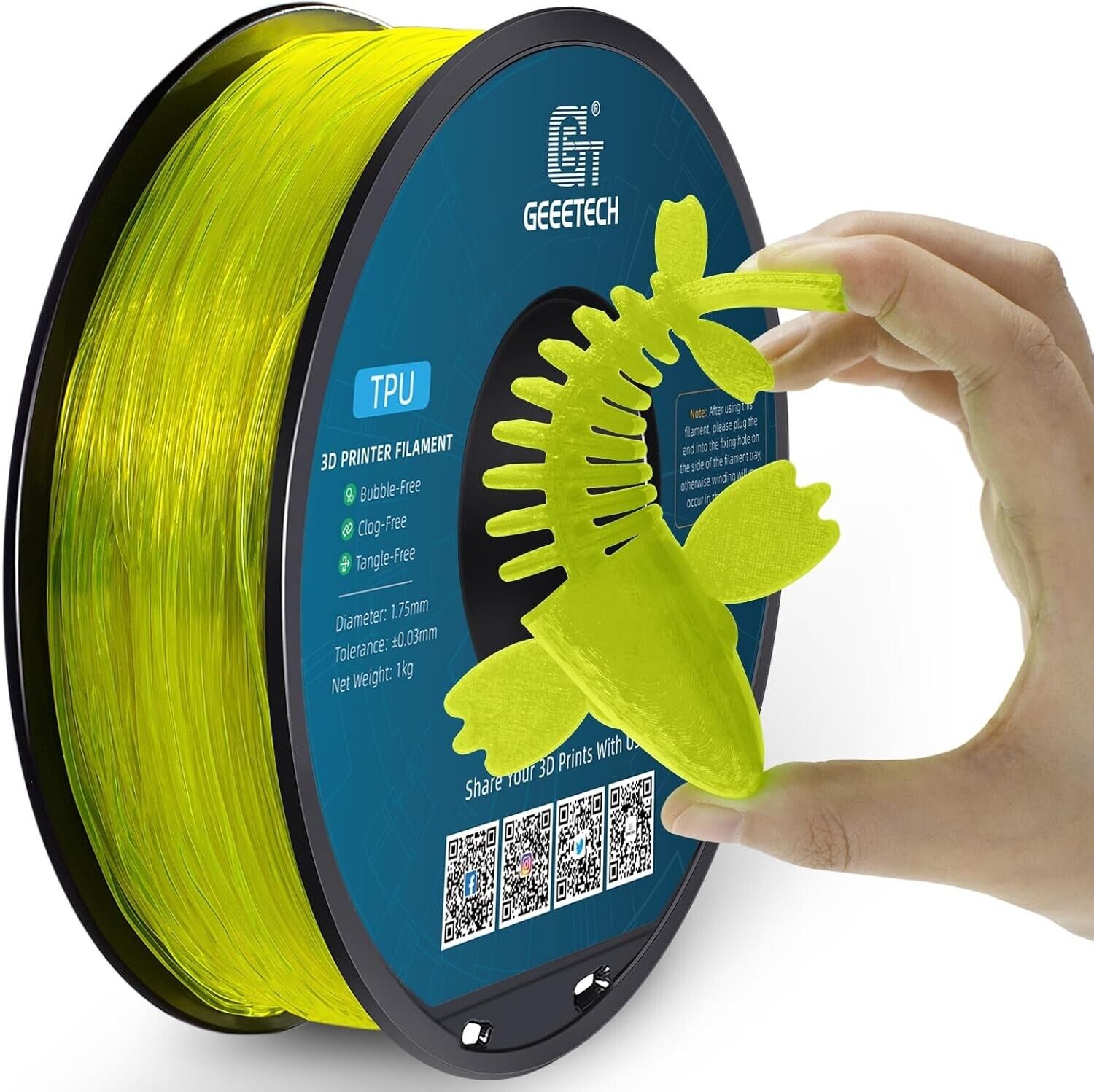 NEW GEEETECH 3D Printer Filament 1.75MM 1KG PLA/TPU/ABS+/PETG/Silk/Matte/HS-PLA - Afbeelding 127 van 298