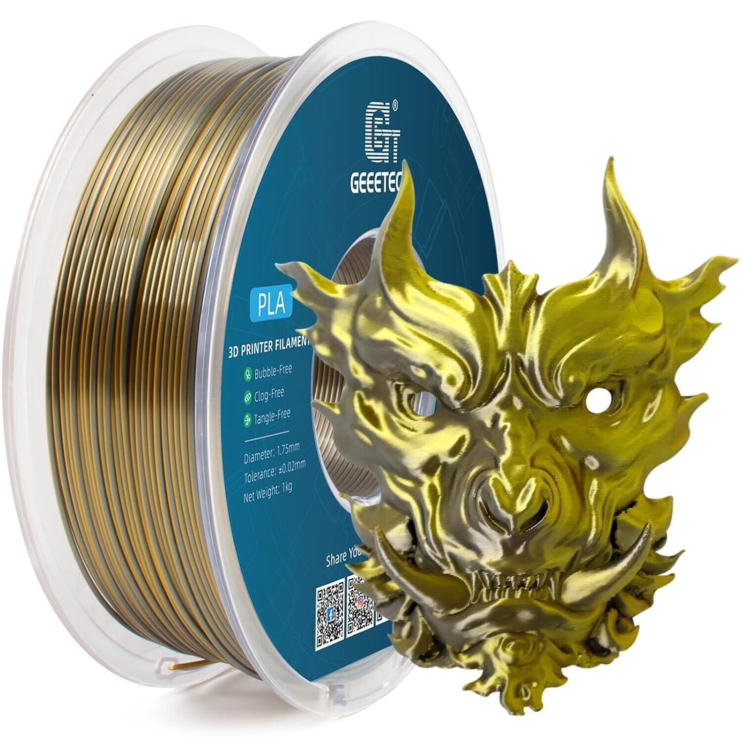 NEW GEEETECH 3D Printer Filament 1.75MM 1KG PLA/TPU/ABS+/PETG/Silk/Matte/HS-PLA - Afbeelding 141 van 298