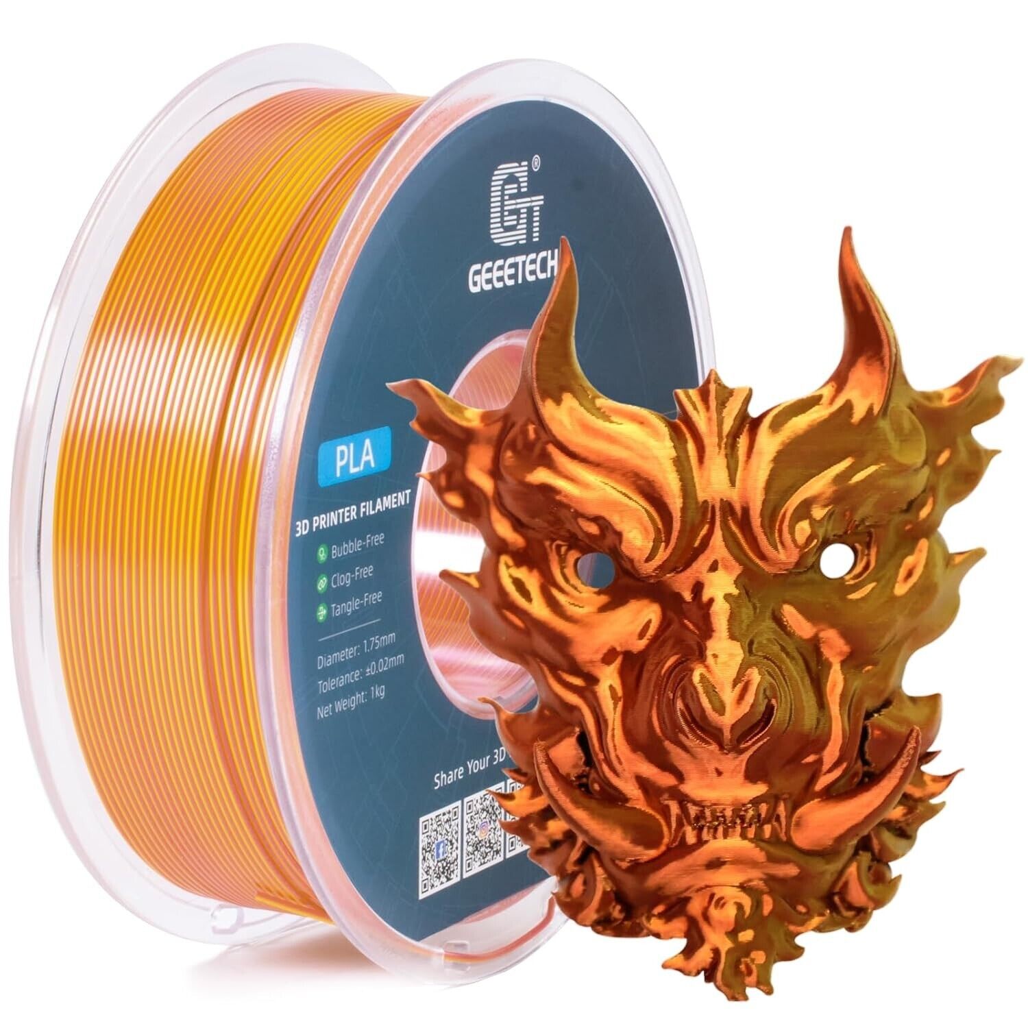 NEW GEEETECH 3D Printer Filament 1.75MM 1KG PLA/TPU/ABS+/PETG/Silk/Matte/HS-PLA - Afbeelding 146 van 298