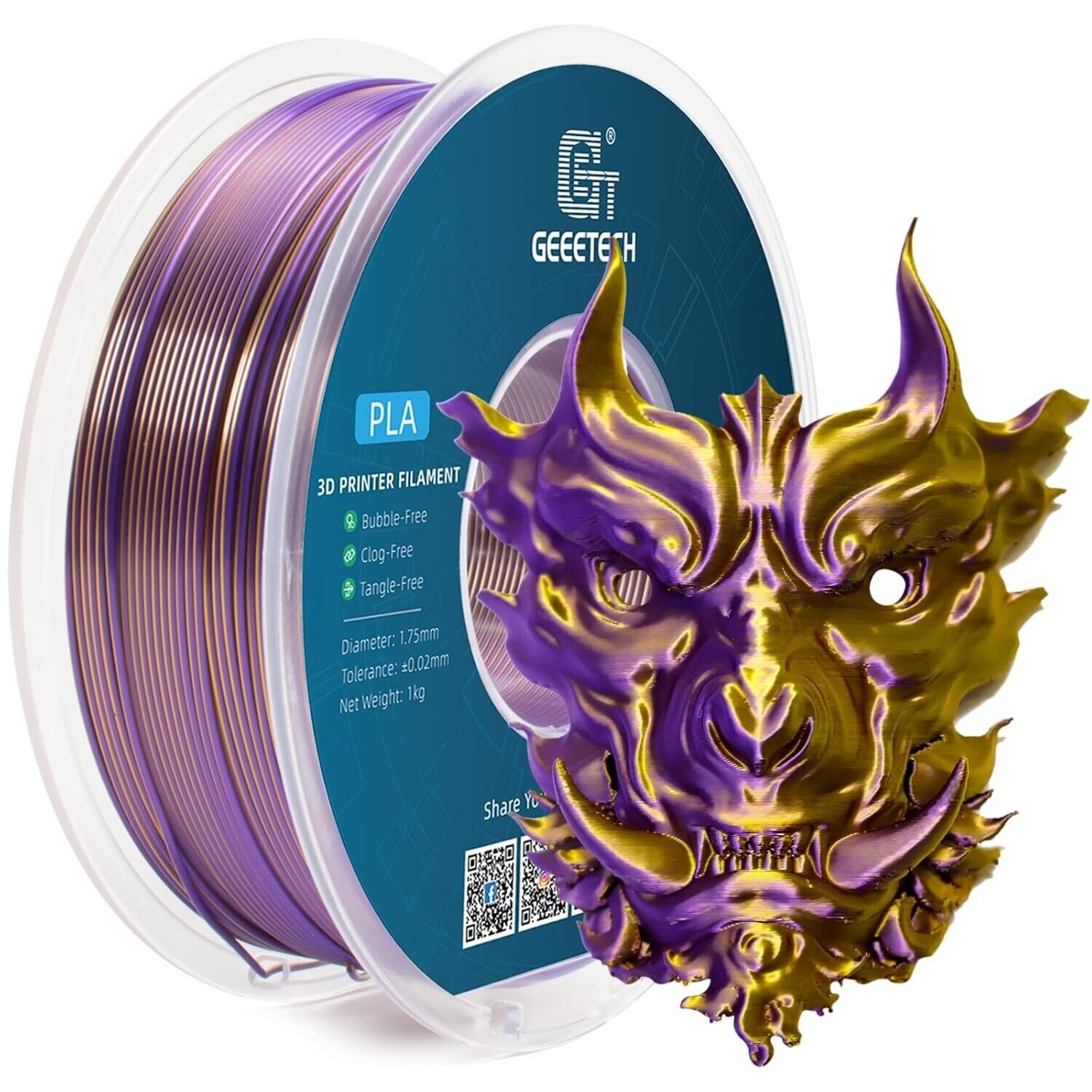 NEW GEEETECH 3D Printer Filament 1.75MM 1KG PLA/TPU/ABS+/PETG/Silk/Matte/HS-PLA - Afbeelding 151 van 298