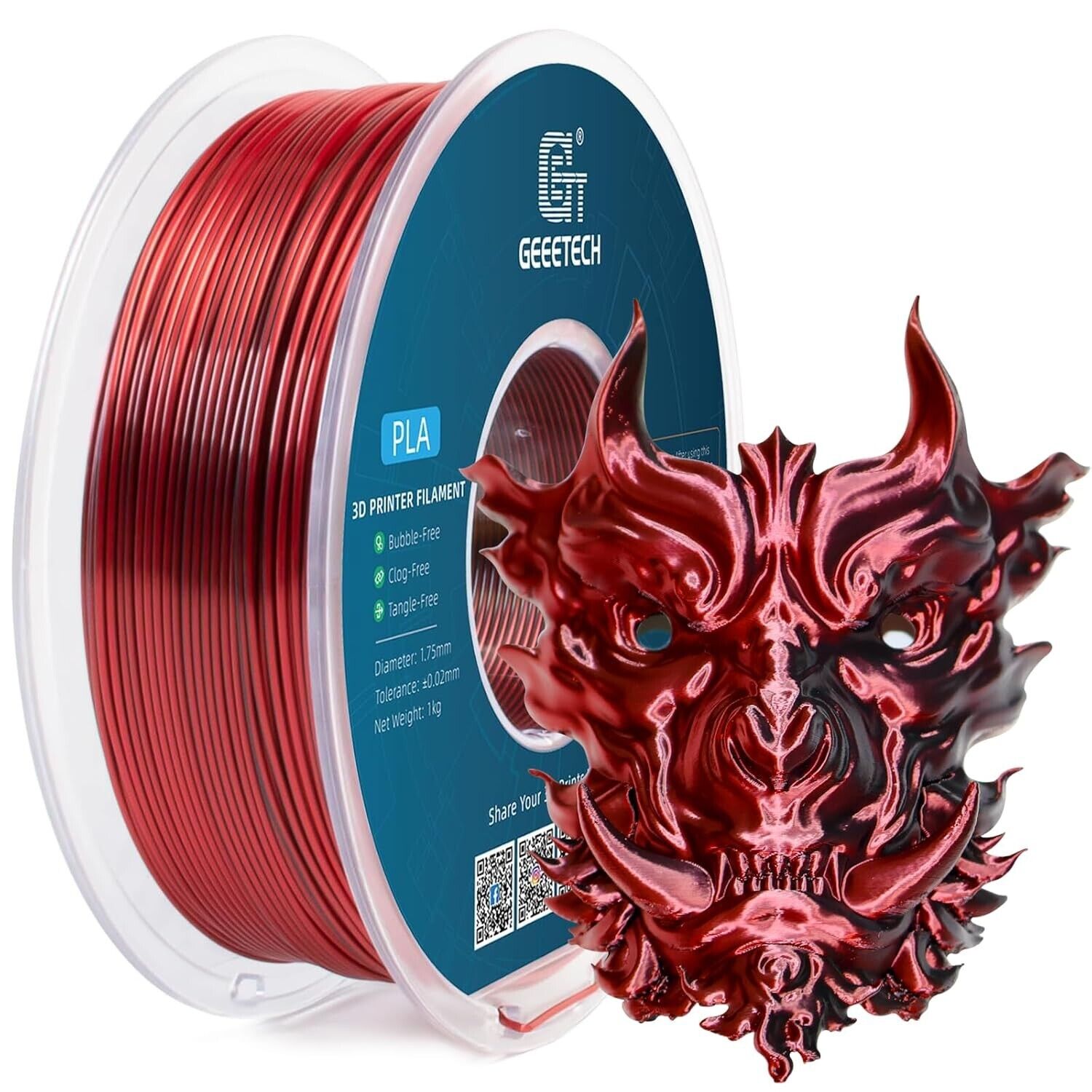 NEW GEEETECH 3D Printer Filament 1.75MM 1KG PLA/TPU/ABS+/PETG/Silk/Matte/HS-PLA - Afbeelding 183 van 298