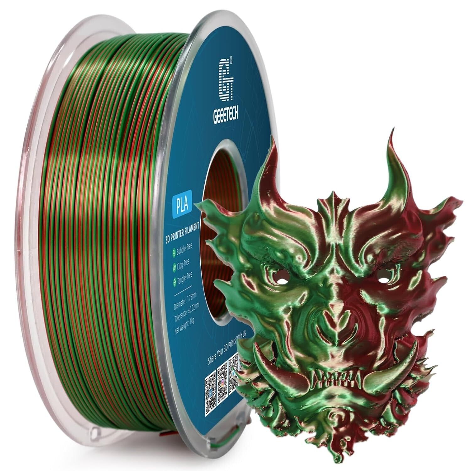 NEW GEEETECH 3D Printer Filament 1.75MM 1KG PLA/TPU/ABS+/PETG/Silk/Matte/HS-PLA - Afbeelding 189 van 298