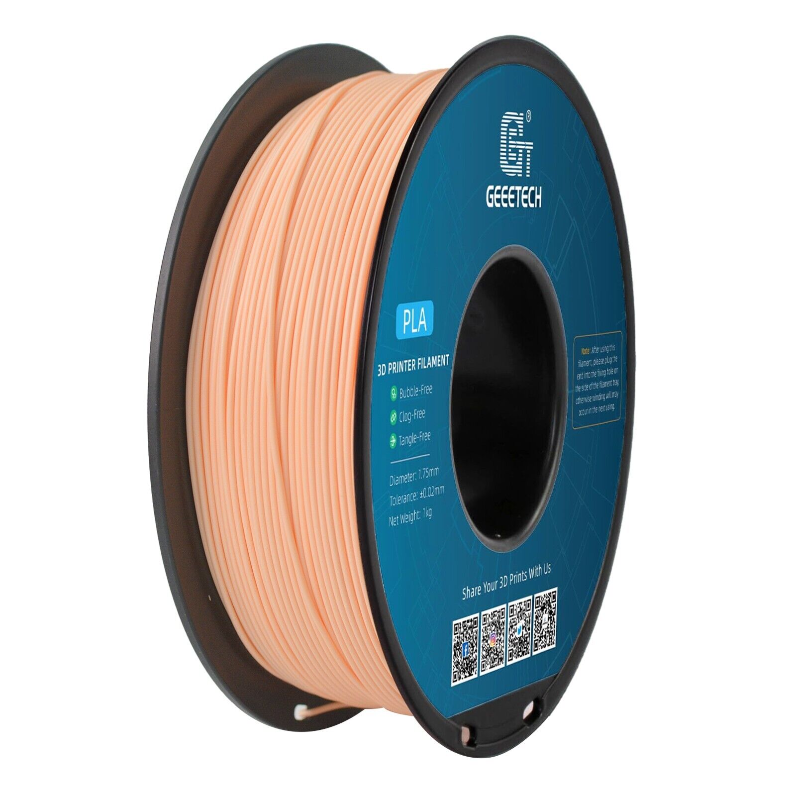 NEW GEEETECH 3D Printer Filament 1.75MM 1KG PLA/TPU/ABS+/PETG/Silk/Matte/HS-PLA - Afbeelding 240 van 298