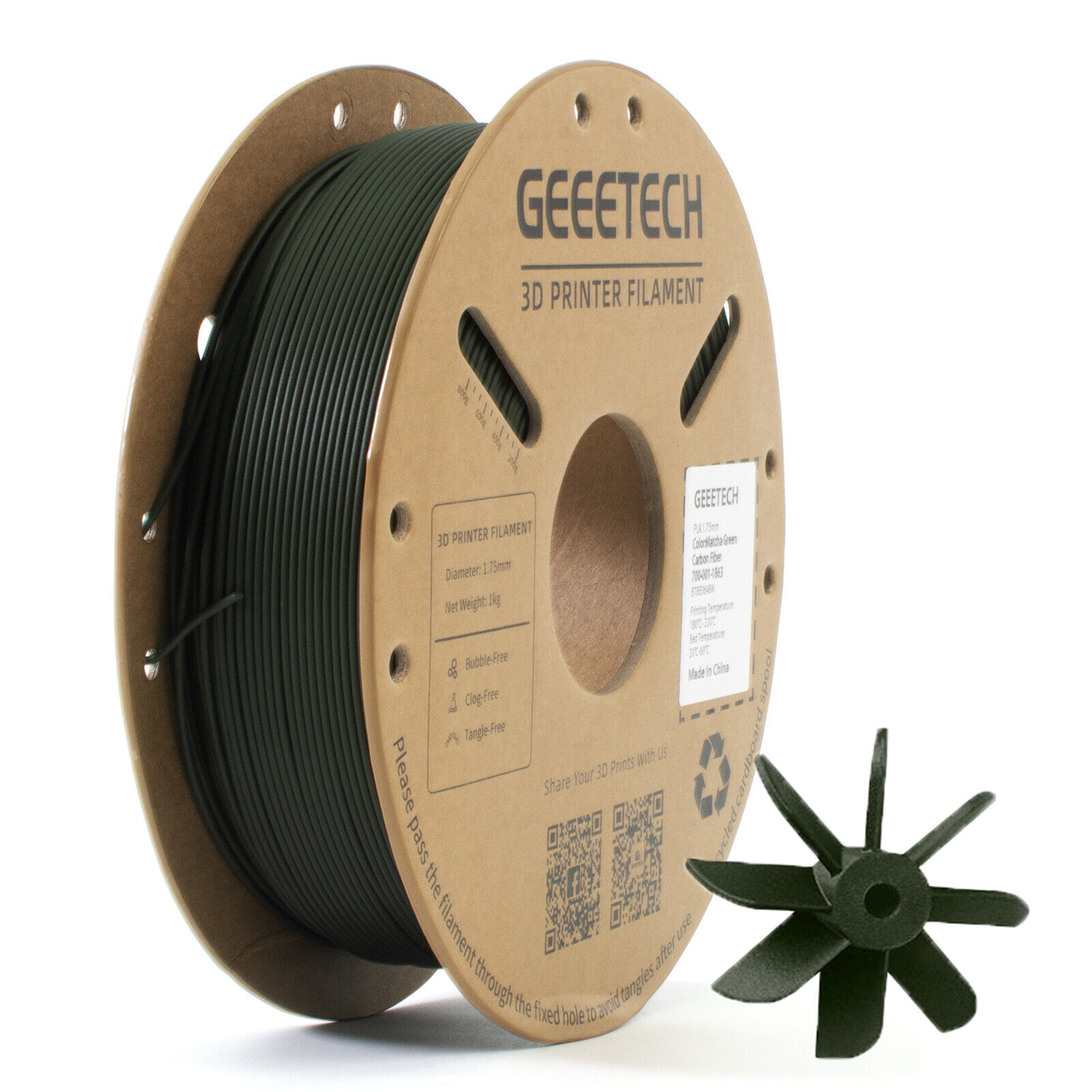 NEW GEEETECH 3D Printer Filament 1.75MM 1KG PLA/TPU/ABS+/PETG/Silk/Matte/HS-PLA - Afbeelding 258 van 298