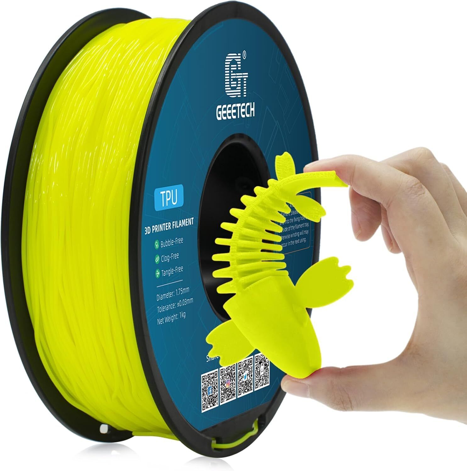 NEW GEEETECH 3D Printer Filament 1.75MM 1KG PLA/TPU/ABS+/PETG/Silk/Matte/HS-PLA - Afbeelding 263 van 298