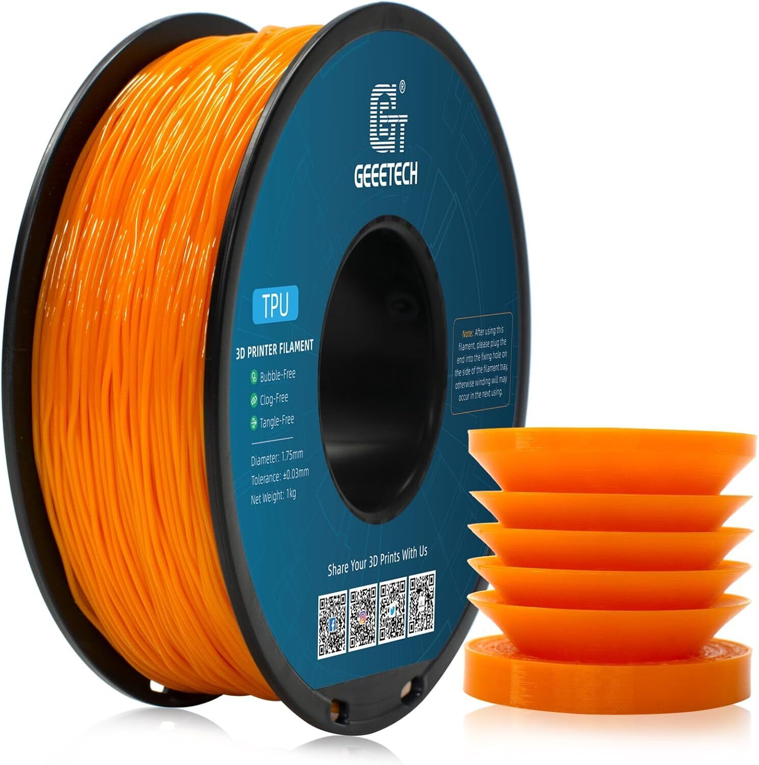NEW GEEETECH 3D Printer Filament 1.75MM 1KG PLA/TPU/ABS+/PETG/Silk/Matte/HS-PLA - Afbeelding 264 van 298