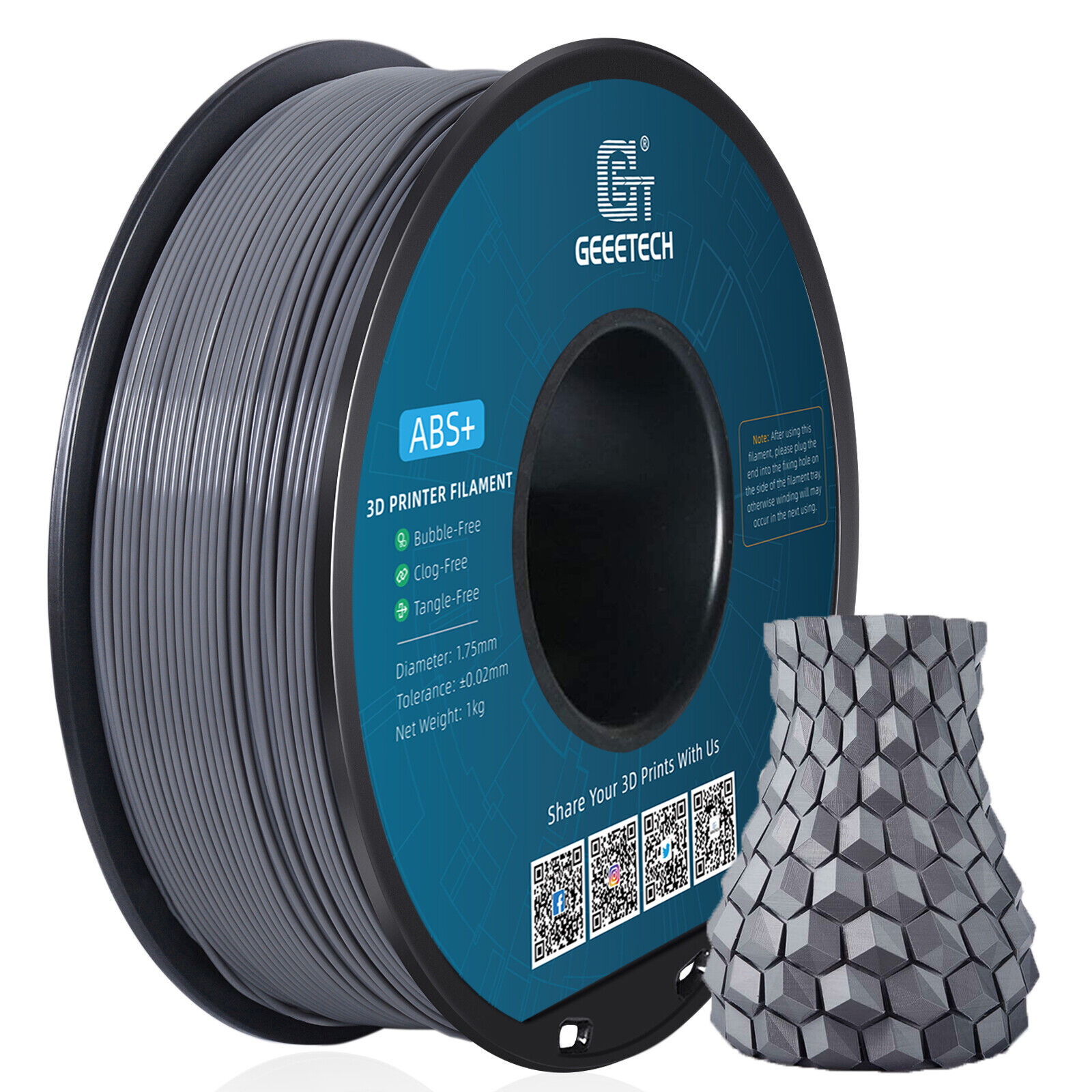 NEW GEEETECH 3D Printer Filament 1.75MM 1KG PLA/TPU/ABS+/PETG/Silk/Matte/HS-PLA - Afbeelding 286 van 298
