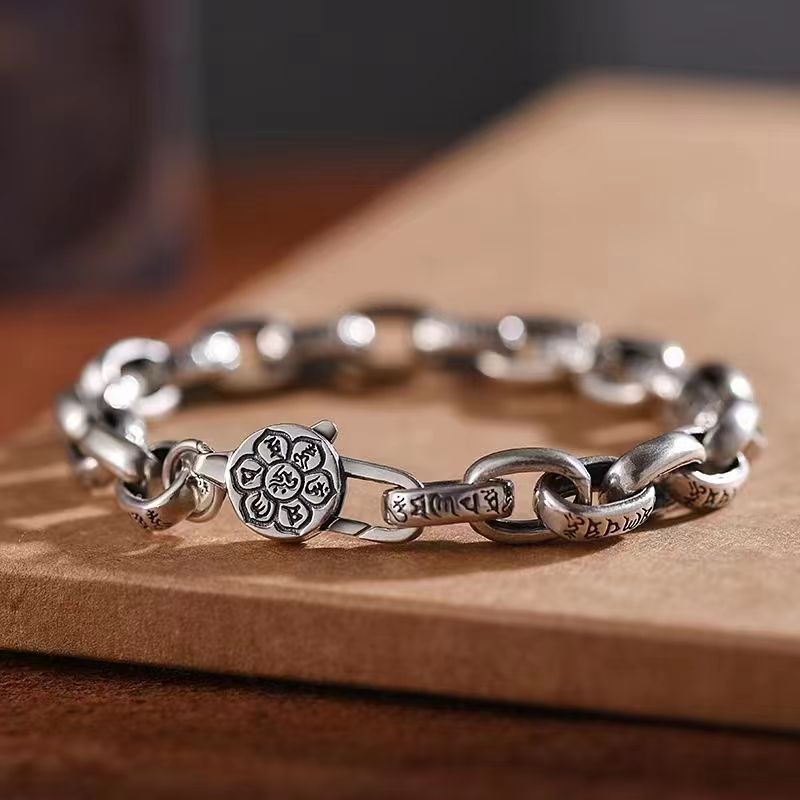 Pulsera de plata 925 para hombre eslabón cadena clásica lazo joyería regalo - Imagen 11 de 13