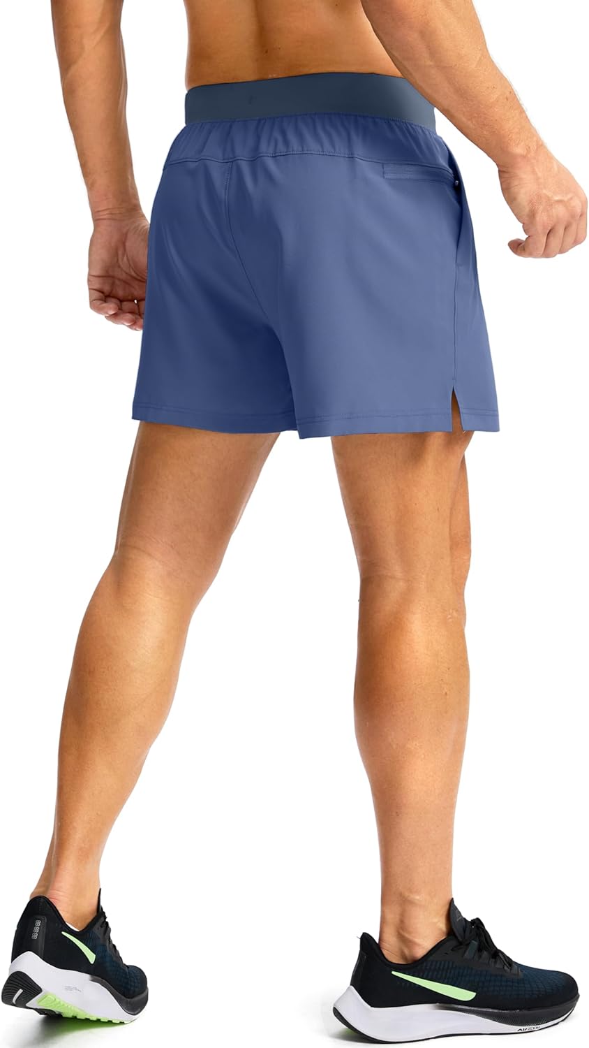 Men's Running Shorts with Zipper Pockets Quick Dry Workout Athletic Shorts - Picture 27 of 112