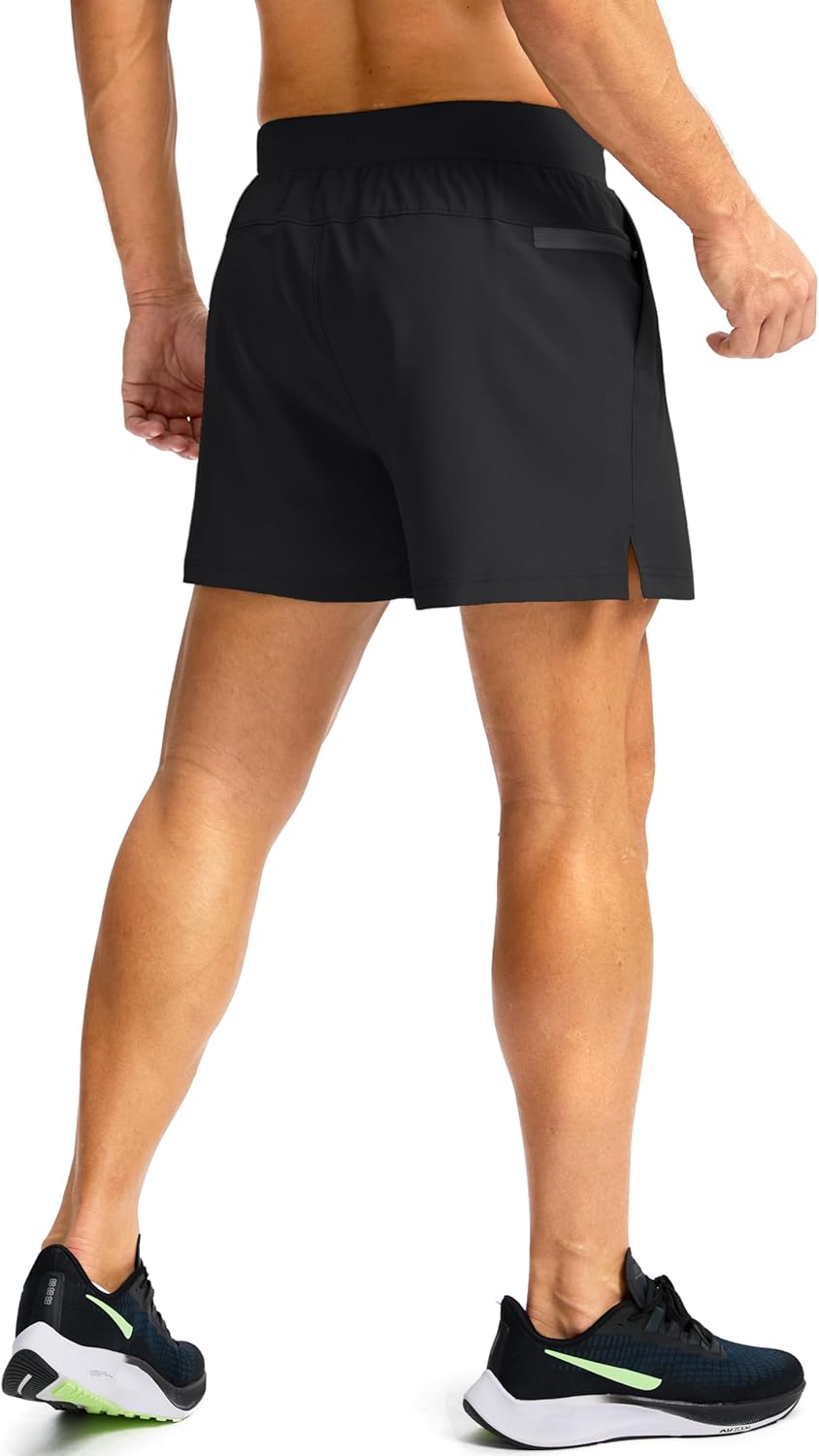 Men's Running Shorts with Zipper Pockets Quick Dry Workout Athletic Shorts - Picture 31 of 112