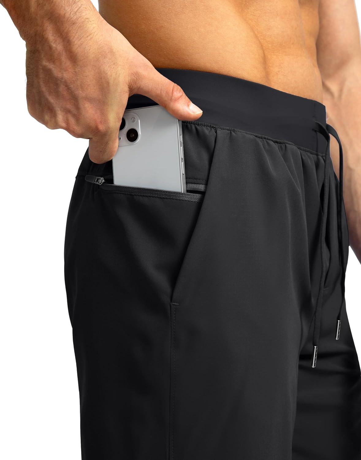 Men's Running Shorts with Zipper Pockets Quick Dry Workout Athletic Shorts - Picture 32 of 112