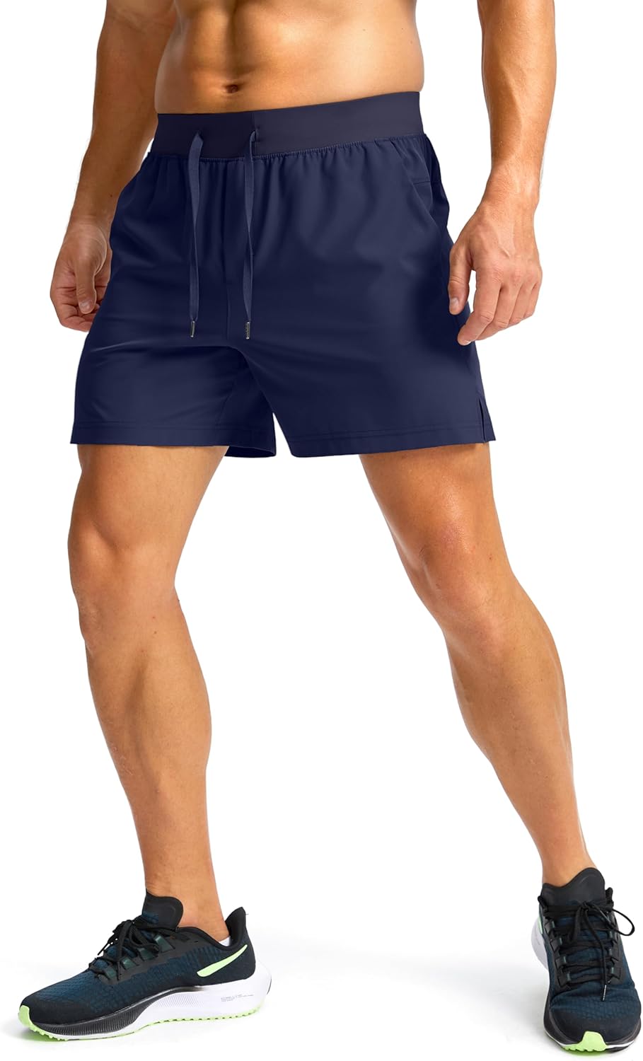 Men's Running Shorts with Zipper Pockets Quick Dry Workout Athletic Shorts - Picture 34 of 112