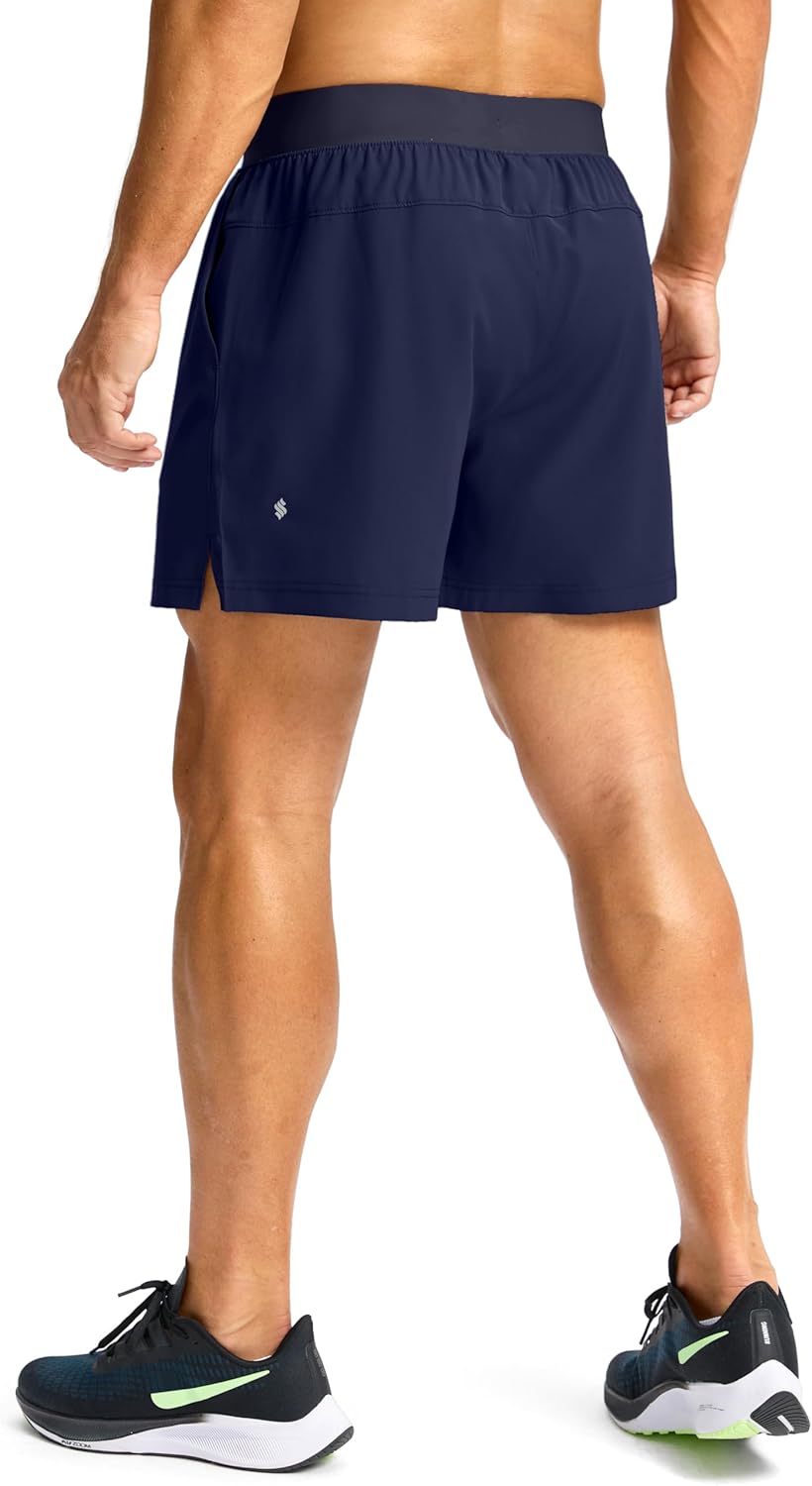 Men's Running Shorts with Zipper Pockets Quick Dry Workout Athletic Shorts - Picture 35 of 112