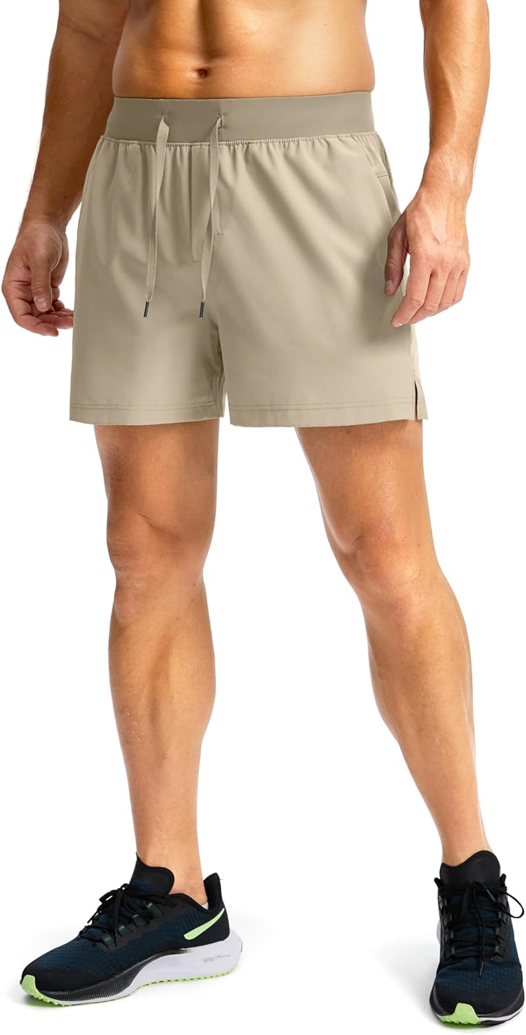 Men's Running Shorts with Zipper Pockets Quick Dry Workout Athletic Shorts - Picture 42 of 112