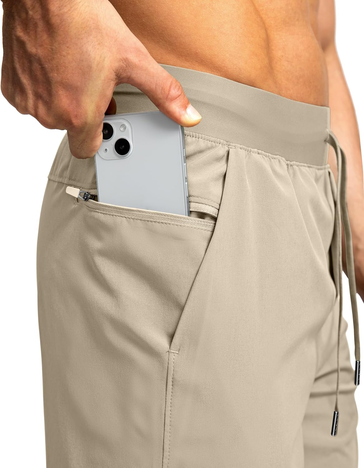 Men's Running Shorts with Zipper Pockets Quick Dry Workout Athletic Shorts - Picture 44 of 112