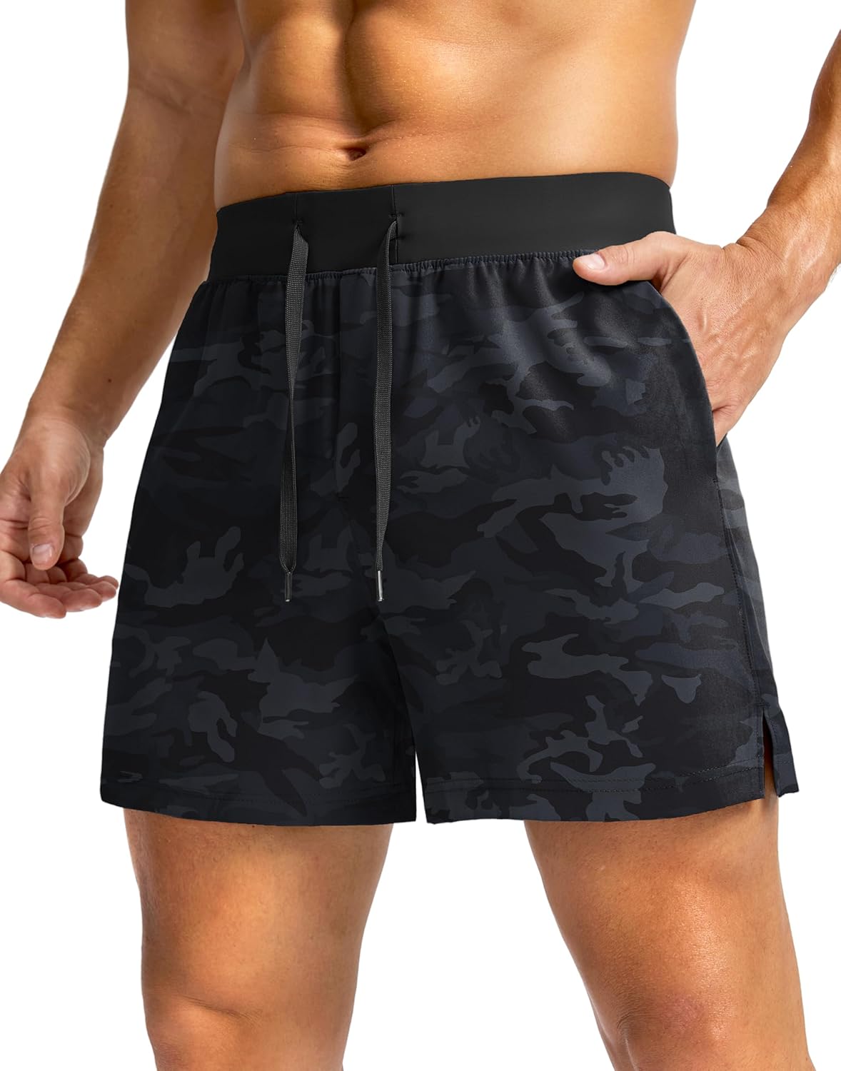 Men's Running Shorts with Zipper Pockets Quick Dry Workout Athletic Shorts - Picture 45 of 112