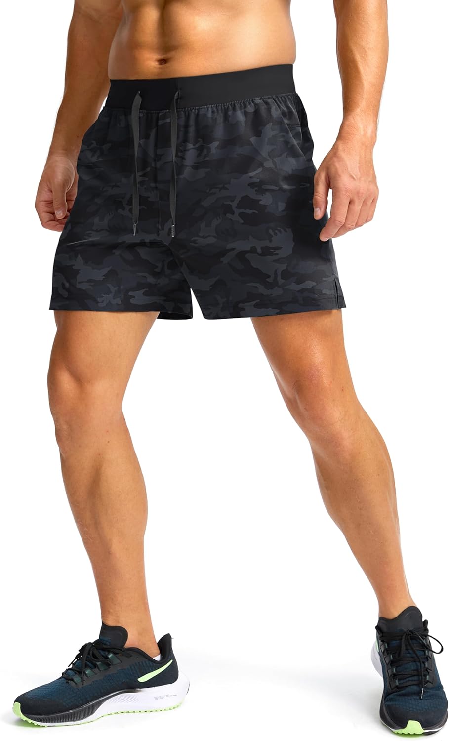 Men's Running Shorts with Zipper Pockets Quick Dry Workout Athletic Shorts - Picture 46 of 112