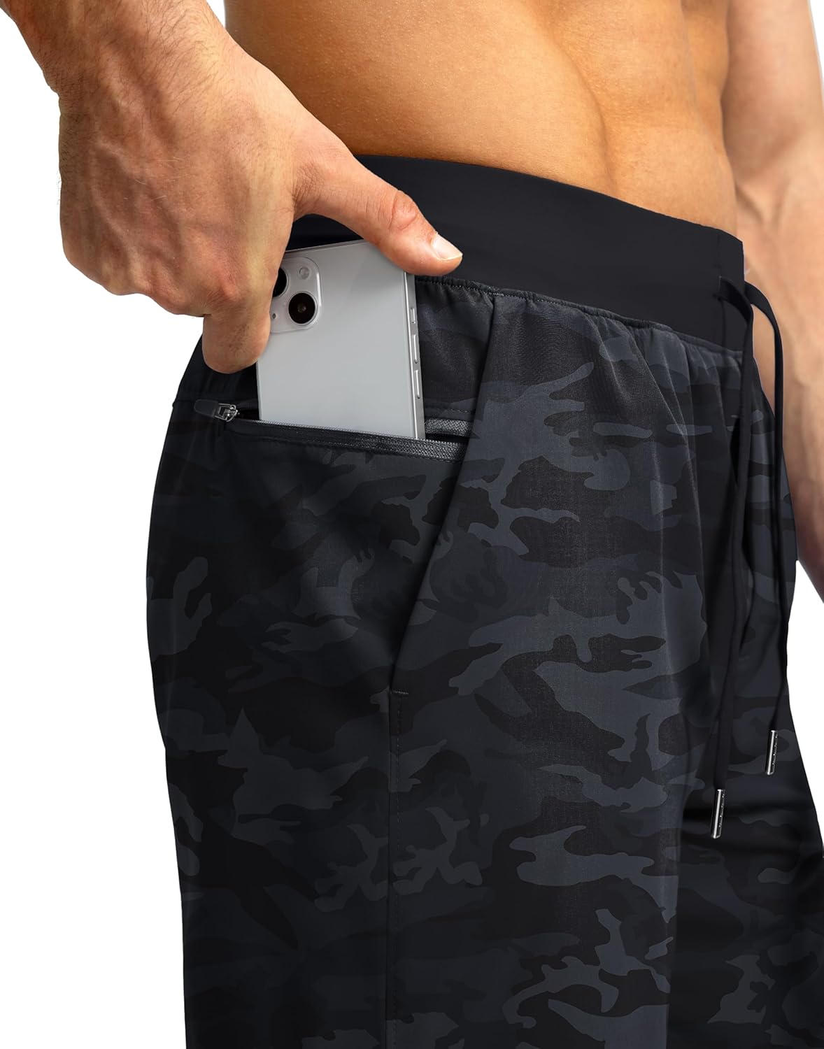 Men's Running Shorts with Zipper Pockets Quick Dry Workout Athletic Shorts - Picture 48 of 112