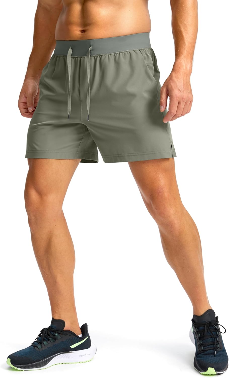 Men's Running Shorts with Zipper Pockets Quick Dry Workout Athletic Shorts - Picture 50 of 112