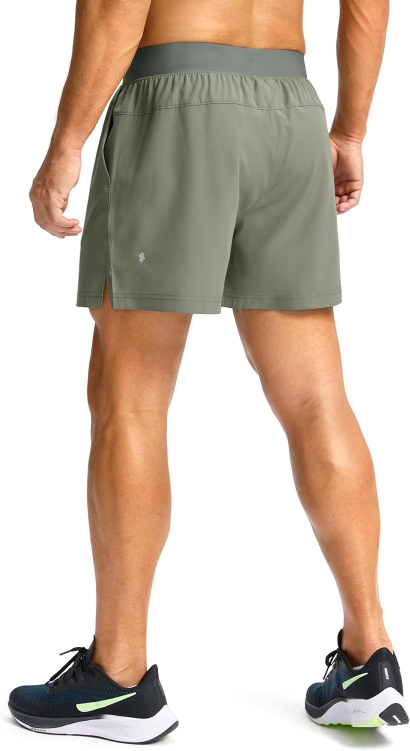 Men's Running Shorts with Zipper Pockets Quick Dry Workout Athletic Shorts - Picture 51 of 112