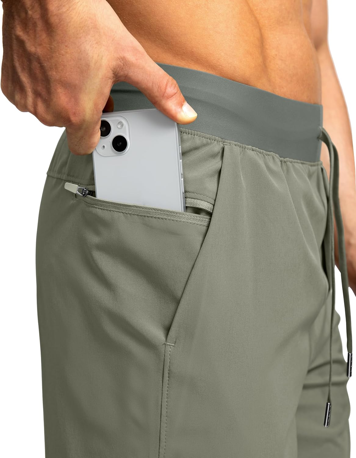 Men's Running Shorts with Zipper Pockets Quick Dry Workout Athletic Shorts - Picture 52 of 112