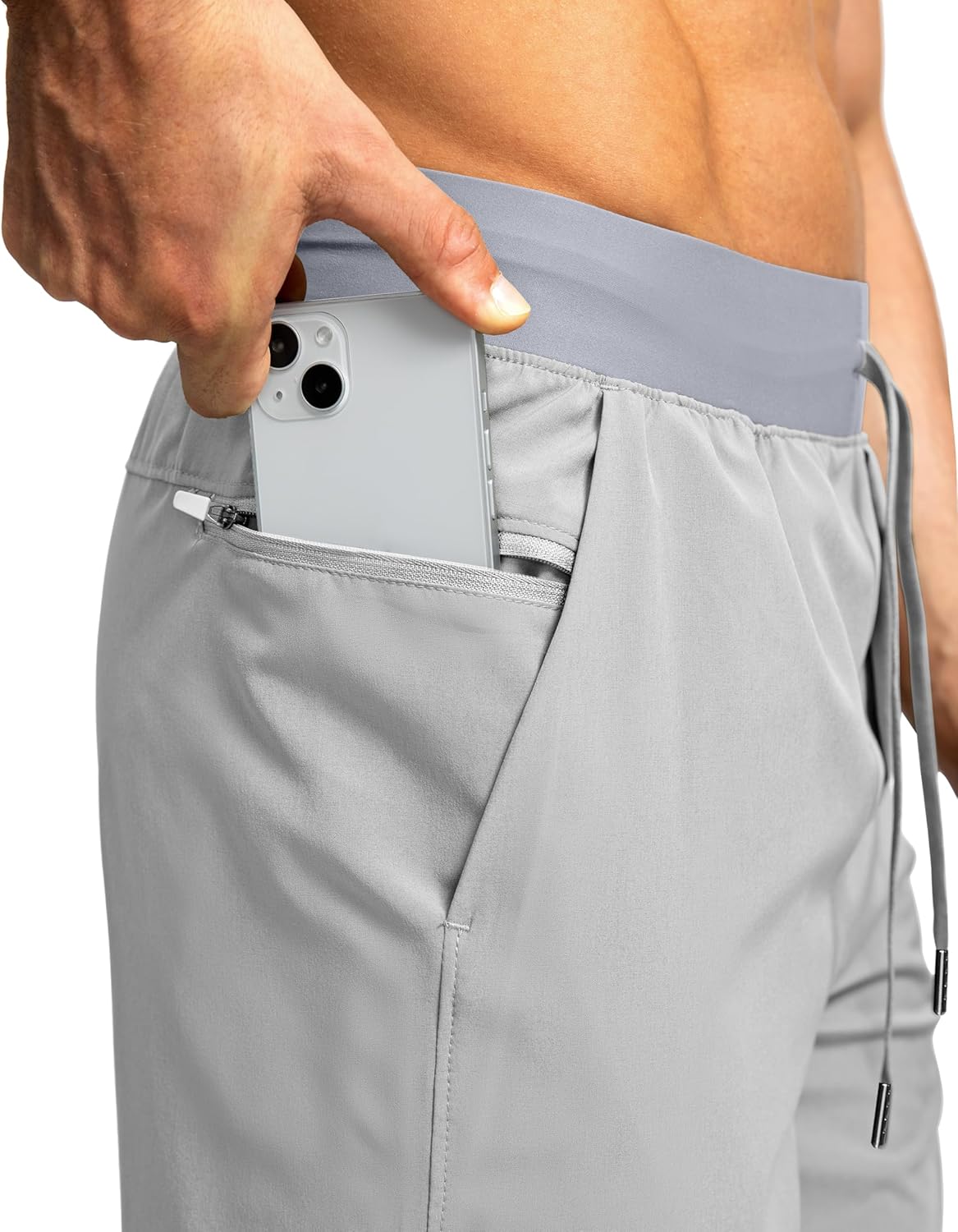 Men's Running Shorts with Zipper Pockets Quick Dry Workout Athletic Shorts - Picture 56 of 112