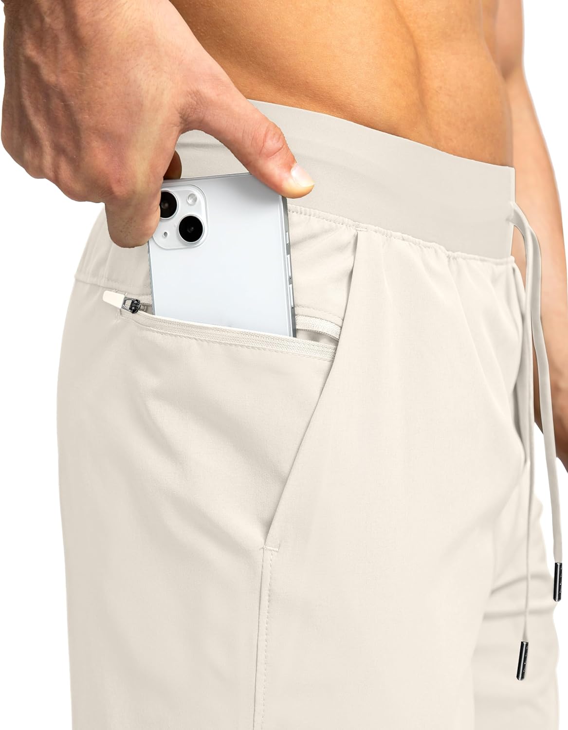 Men's Running Shorts with Zipper Pockets Quick Dry Workout Athletic Shorts - Picture 60 of 112