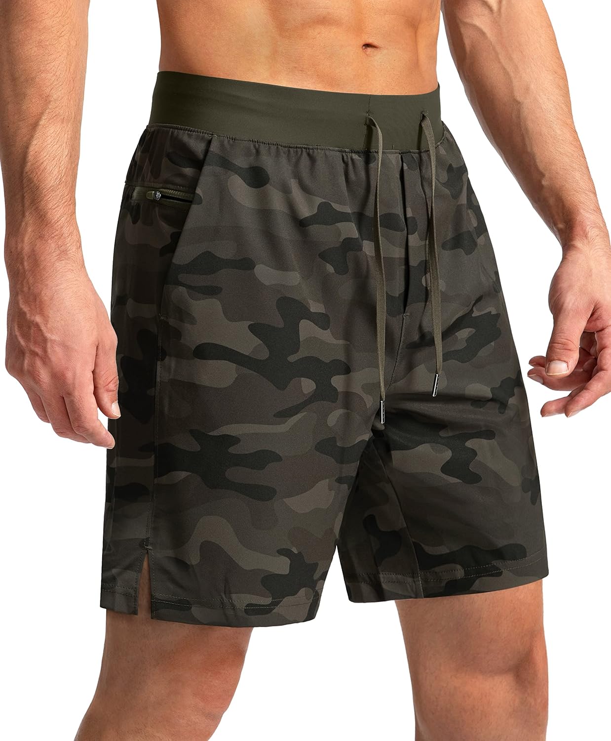 Men's Running Shorts with Zipper Pockets Quick Dry Workout Athletic Shorts - Picture 65 of 112