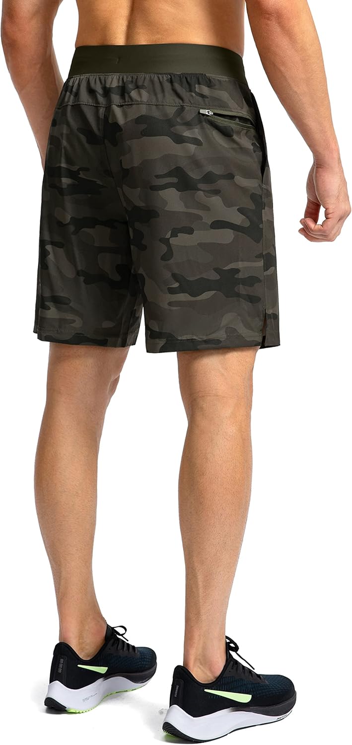 Men's Running Shorts with Zipper Pockets Quick Dry Workout Athletic Shorts - Picture 67 of 112