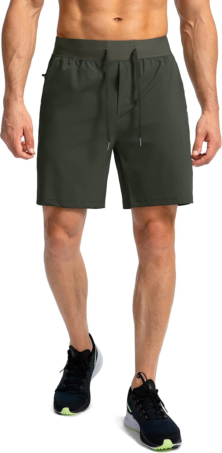 Men's Running Shorts with Zipper Pockets Quick Dry Workout Athletic Shorts - Picture 70 of 112