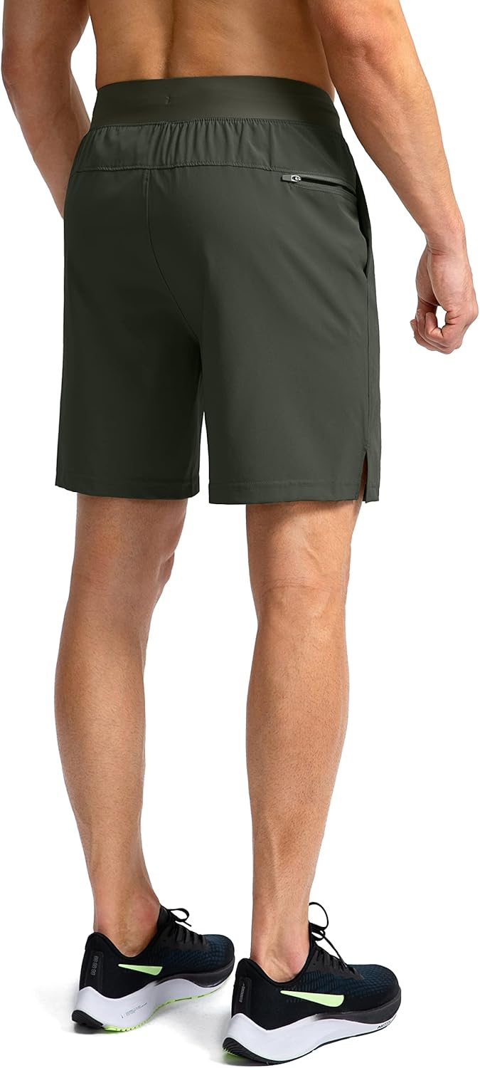 Men's Running Shorts with Zipper Pockets Quick Dry Workout Athletic Shorts - Picture 71 of 112