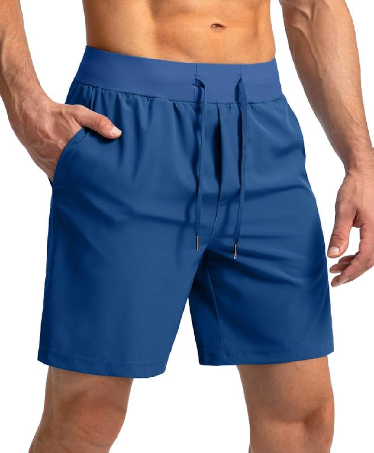 Men's Running Shorts with Zipper Pockets Quick Dry Workout Athletic Shorts - Picture 73 of 112