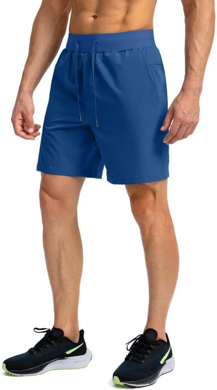 Men's Running Shorts with Zipper Pockets Quick Dry Workout Athletic Shorts - Picture 75 of 112