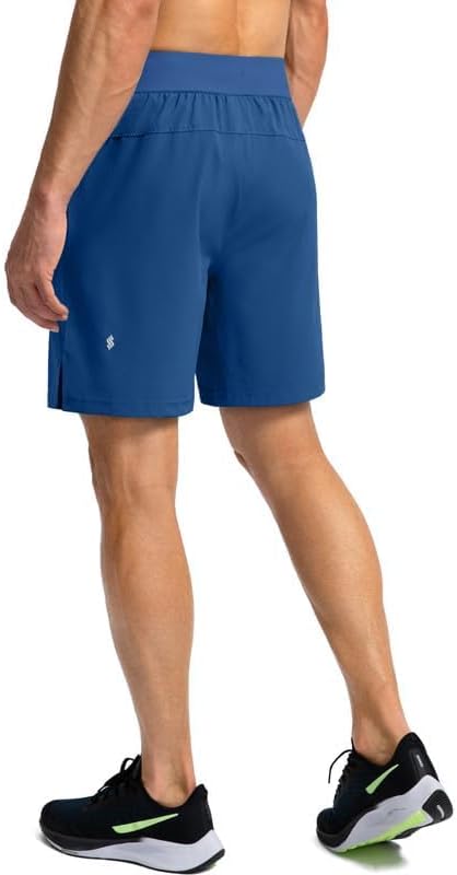 Men's Running Shorts with Zipper Pockets Quick Dry Workout Athletic Shorts - Picture 76 of 112