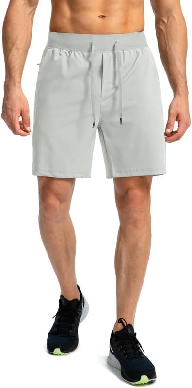 Men's Running Shorts with Zipper Pockets Quick Dry Workout Athletic Shorts - Picture 78 of 112
