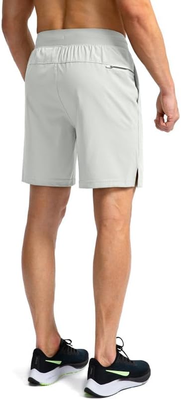 Men's Running Shorts with Zipper Pockets Quick Dry Workout Athletic Shorts - Picture 79 of 112