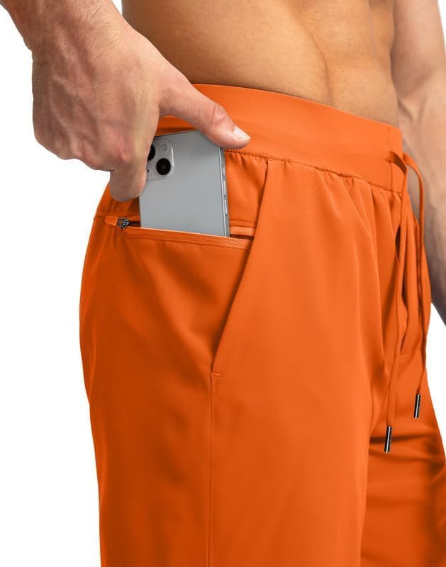 Men's Running Shorts with Zipper Pockets Quick Dry Workout Athletic Shorts - Picture 83 of 112