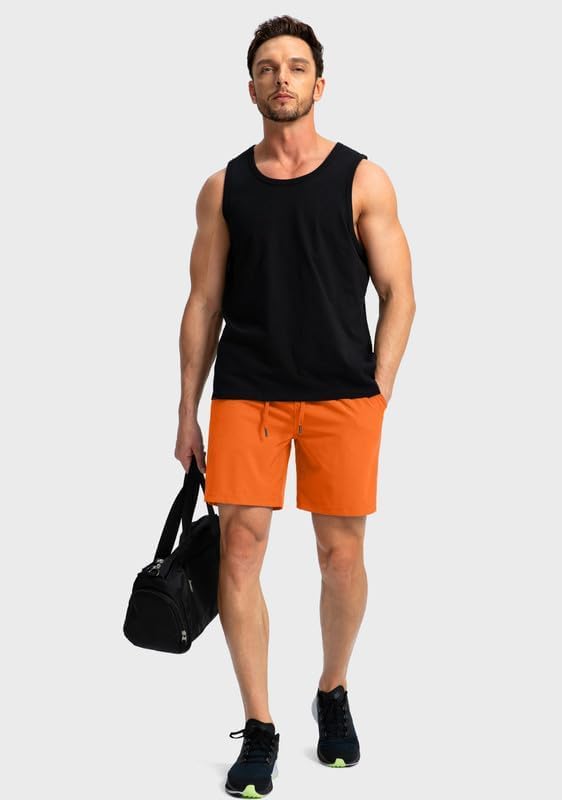 Men's Running Shorts with Zipper Pockets Quick Dry Workout Athletic Shorts - Picture 84 of 112