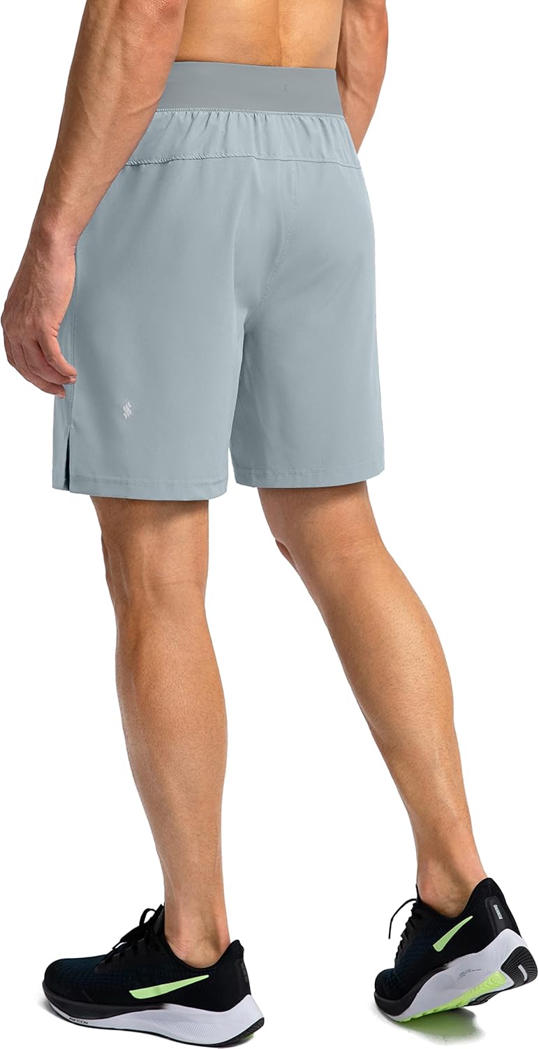 Men's Running Shorts with Zipper Pockets Quick Dry Workout Athletic Shorts - Picture 85 of 112