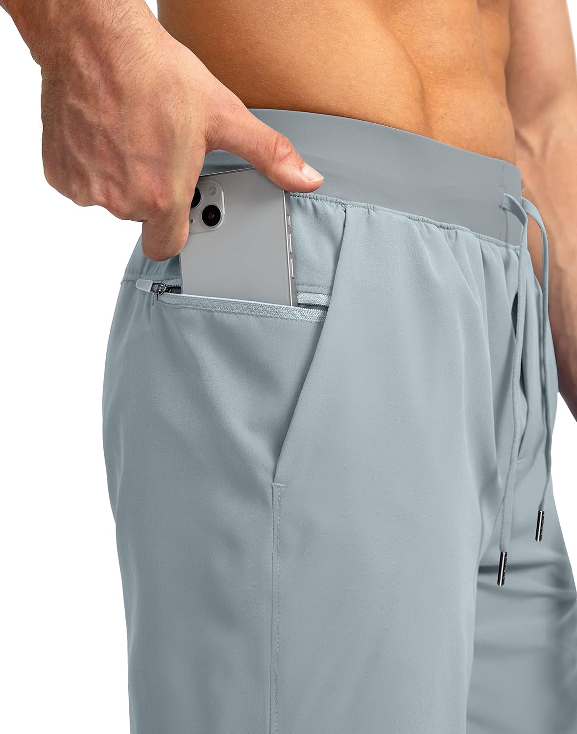 Men's Running Shorts with Zipper Pockets Quick Dry Workout Athletic Shorts - Picture 87 of 112