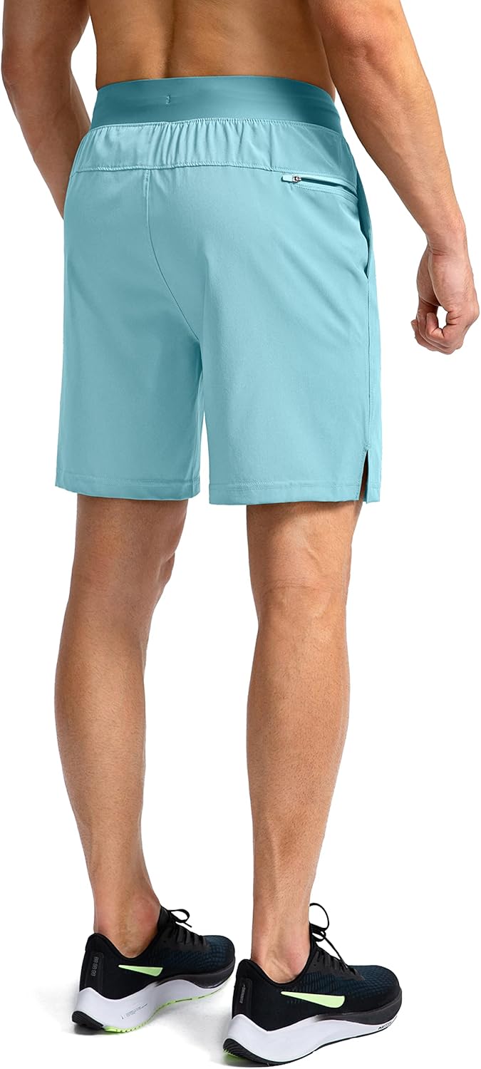 Men's Running Shorts with Zipper Pockets Quick Dry Workout Athletic Shorts - Picture 91 of 112