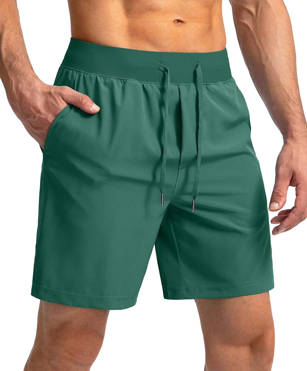 Men's Running Shorts with Zipper Pockets Quick Dry Workout Athletic Shorts - Picture 97 of 112