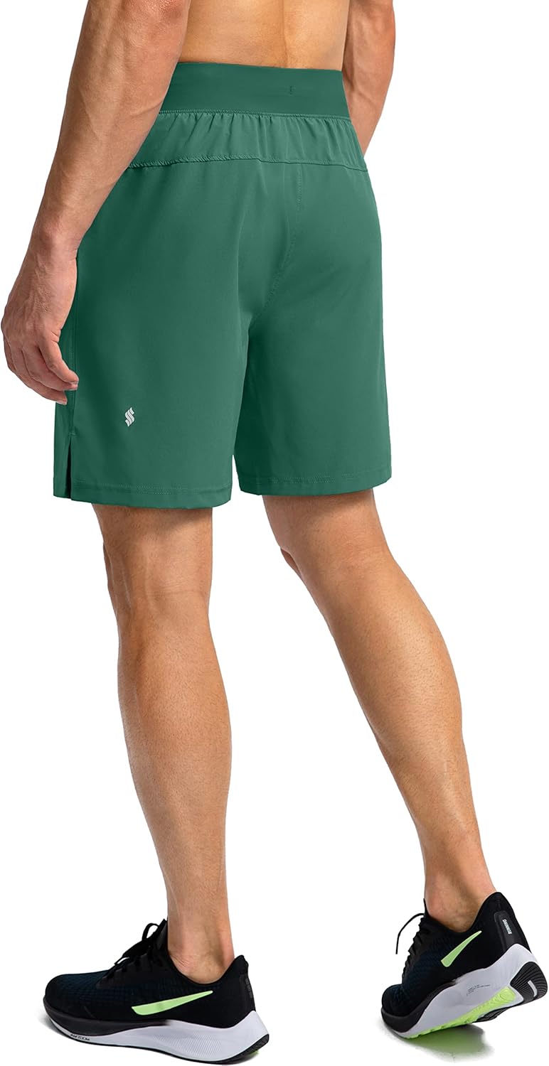 Men's Running Shorts with Zipper Pockets Quick Dry Workout Athletic Shorts - Picture 99 of 112