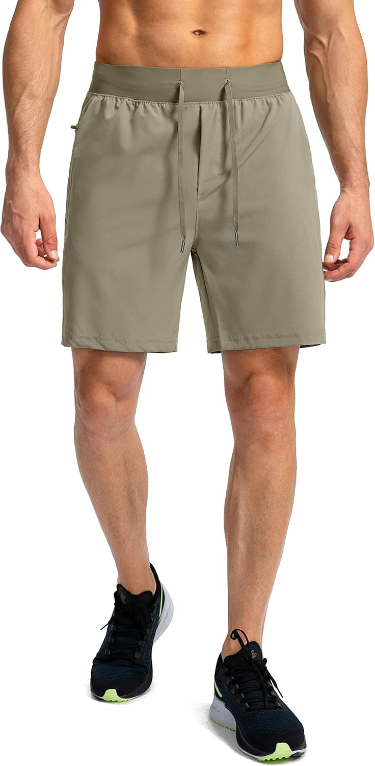 Men's Running Shorts with Zipper Pockets Quick Dry Workout Athletic Shorts - Picture 102 of 112