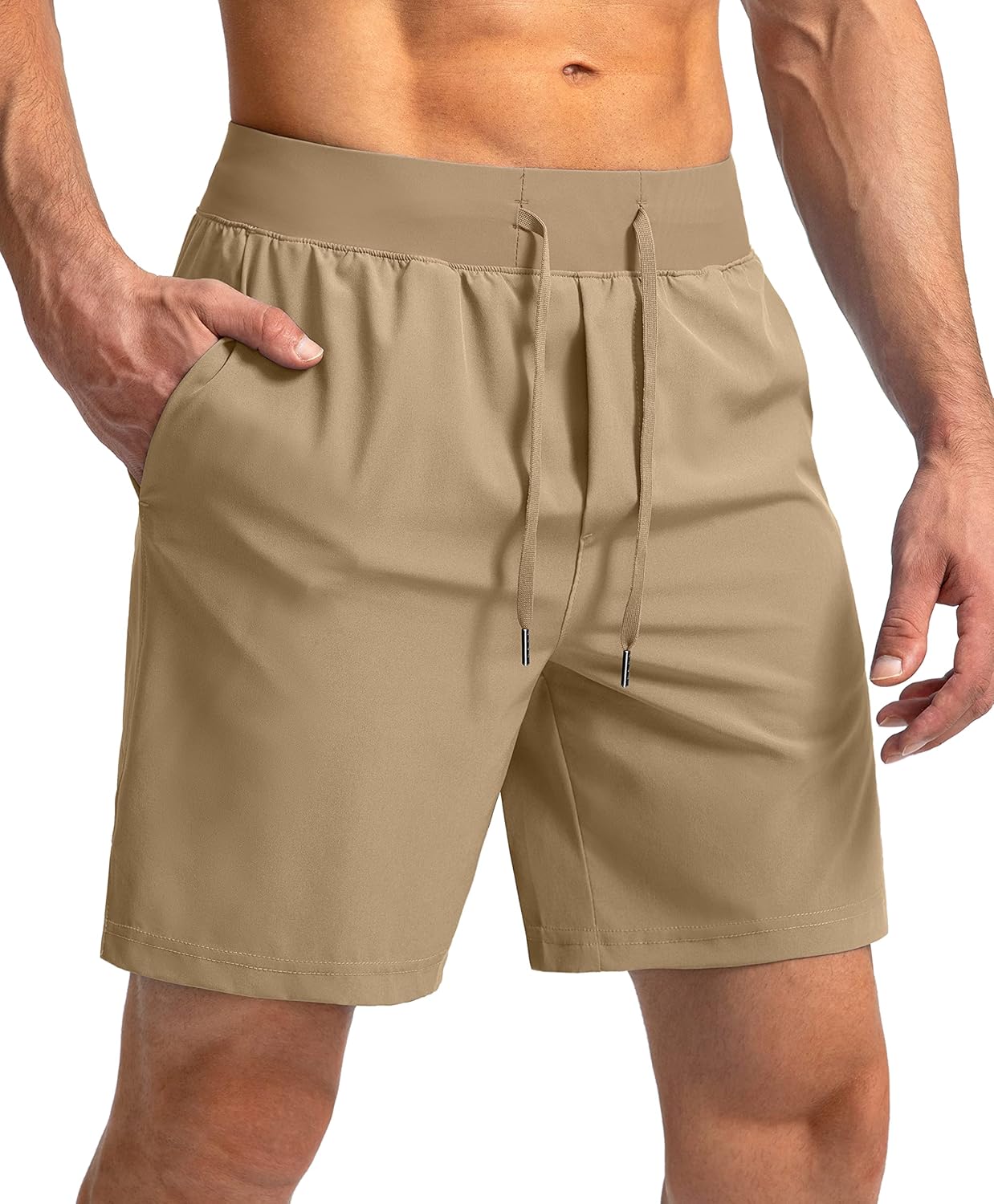 Men's Running Shorts with Zipper Pockets Quick Dry Workout Athletic Shorts - Picture 105 of 112