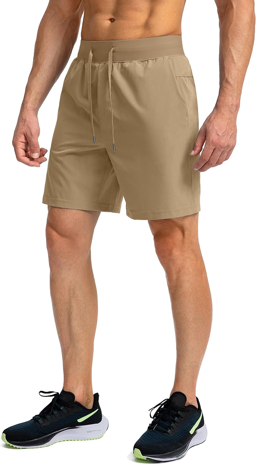Men's Running Shorts with Zipper Pockets Quick Dry Workout Athletic Shorts - Picture 106 of 112