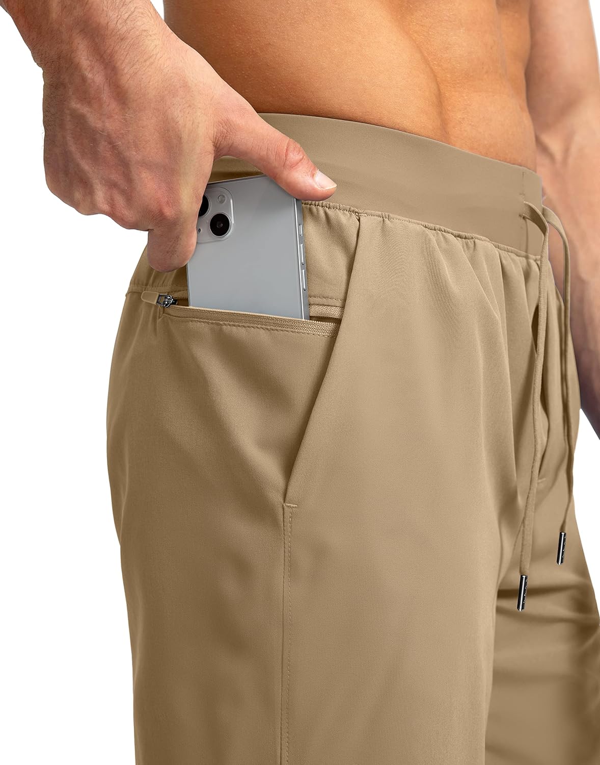 Men's Running Shorts with Zipper Pockets Quick Dry Workout Athletic Shorts - Picture 108 of 112